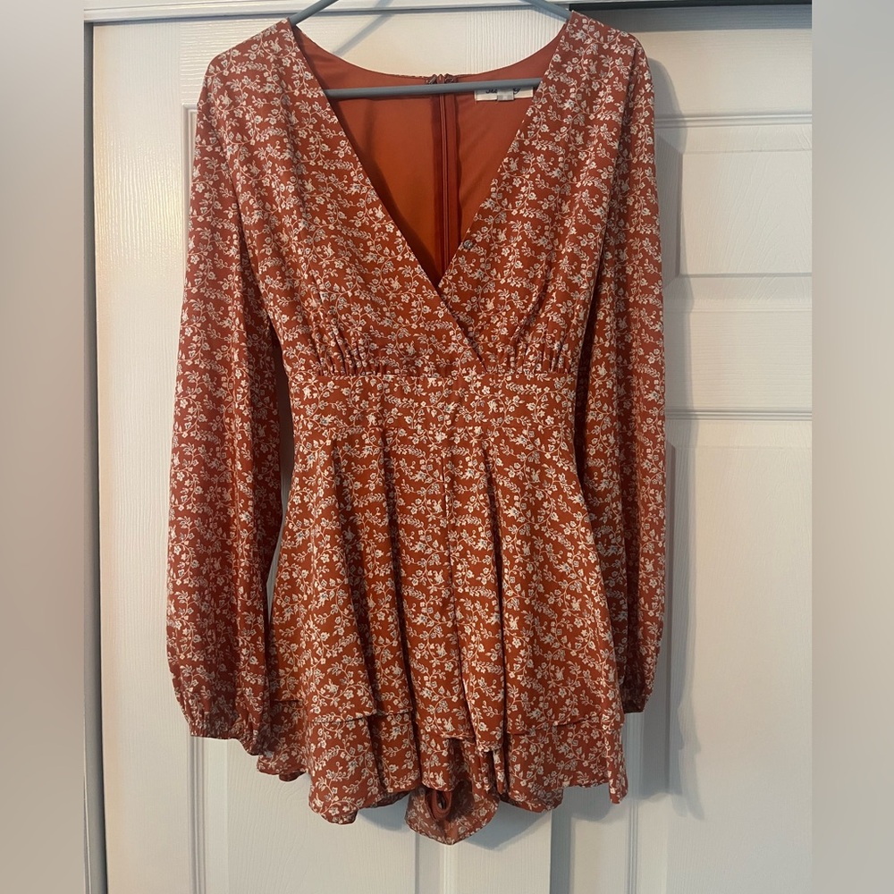 Floral Long Sleeve Romper